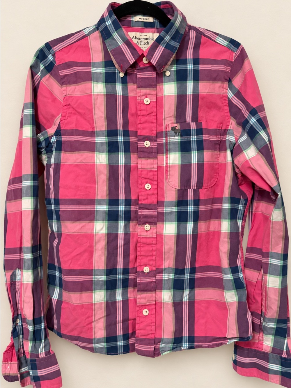 Abercrombie & Fitch Plaid Button Down Shirt Youth 12-14 Women’s XS S